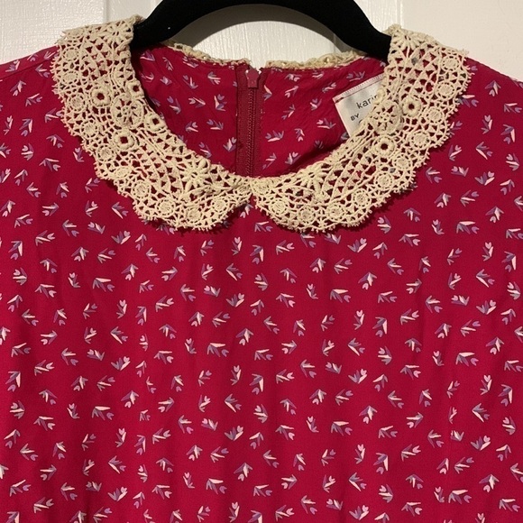 Vintage Karin Stevens by Steven Stoller pink floral dress - Picture 2 of 16